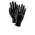 Showa Nitrile Disposable Gloves, 4 mil Tips/4 mil Palm Palm, Nitrile, Powder-Free, S, 50 PK, Black GLV109-S